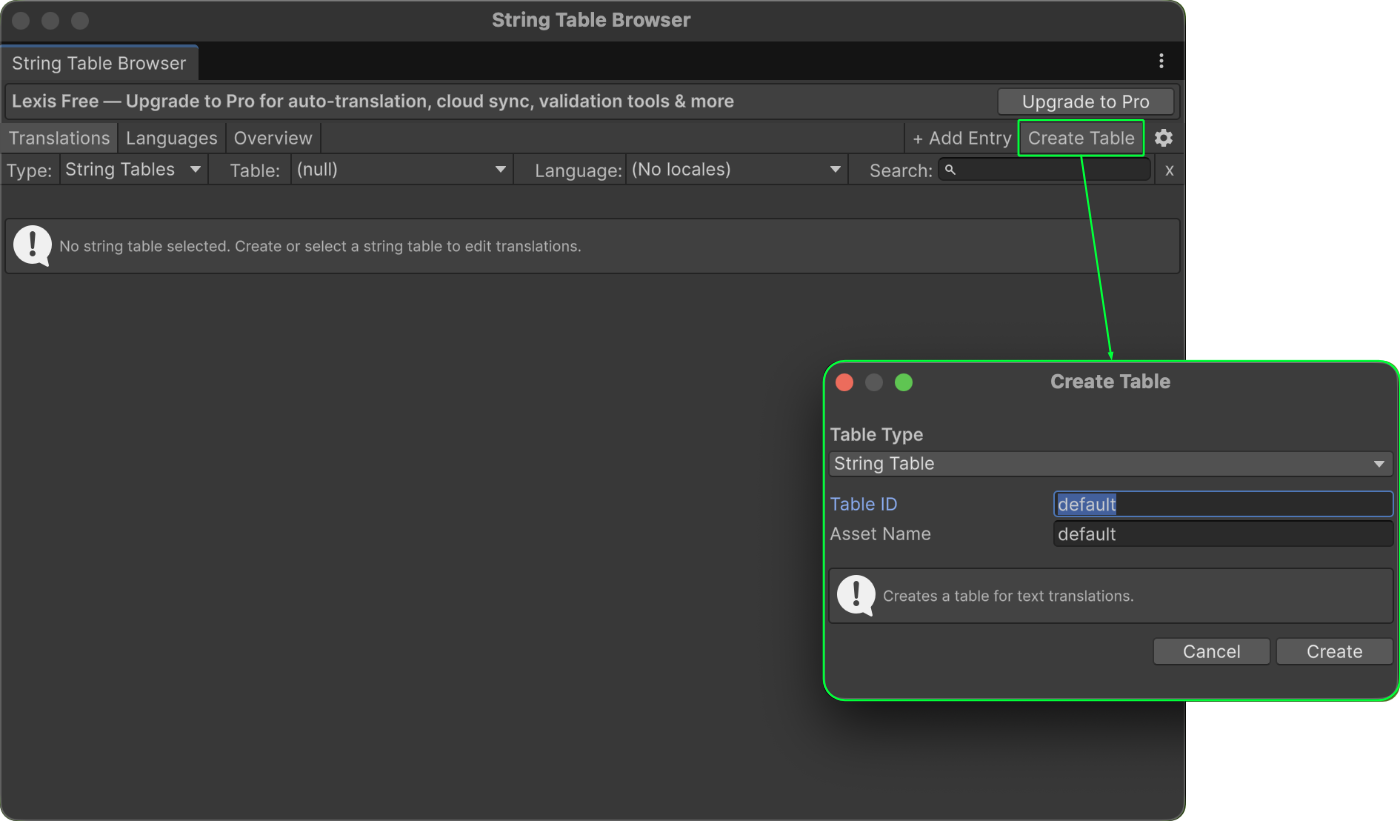 Create String Table